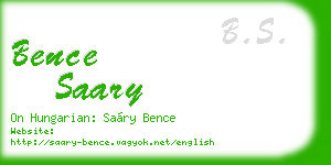 bence saary business card