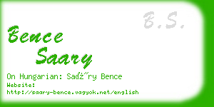 bence saary business card